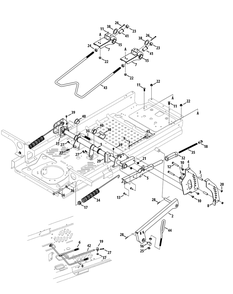 Deck Lift Diagram and Parts List for Z-FORCESZ48 (53ATDFJB-53ATDFJB050)(2014) Cub Cadet Lawn Tractor